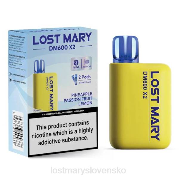 LOST MARY Flavours - ananás mučenka citrón Stratená mary dm600 x2 jednorazová vapa 242F197