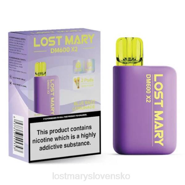 LOST MARY Price - modrá razz limonáda Stratená mary dm600 x2 jednorazová vapa 242F188