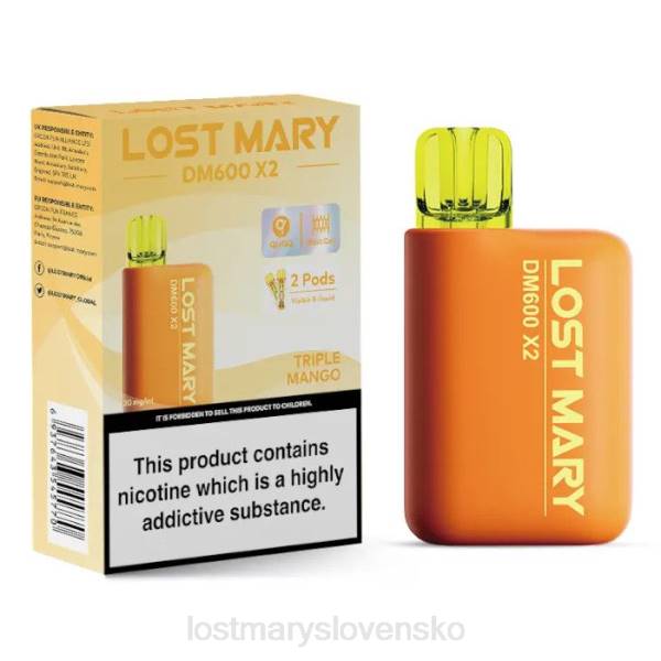 LOST MARY Puffs - trojité mango Stratená mary dm600 x2 jednorazová vapa 242F199