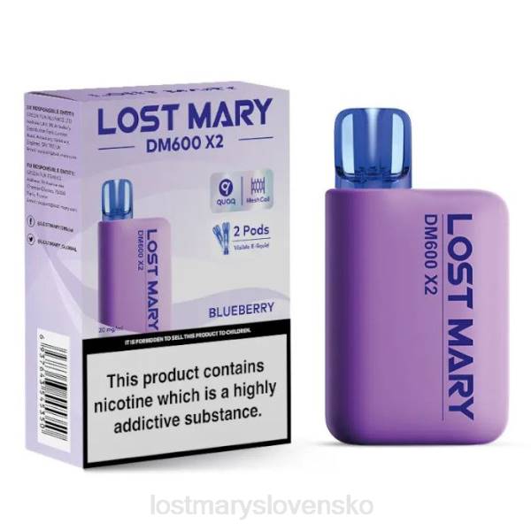 LOST MARY Puffs - čučoriedka Stratená mary dm600 x2 jednorazová vapa 242F189