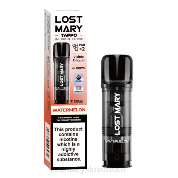 LOST MARY Flavours - vodný melón Lost Mary Tappo plnené struky - 20 mg - 2 bal 242F177