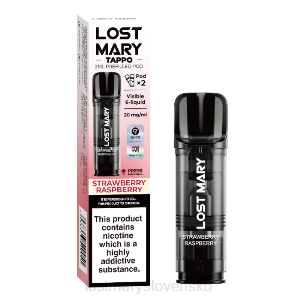 LOST MARY Price - jahoda malina Lost Mary Tappo plnené struky - 20 mg - 2 bal 242F178