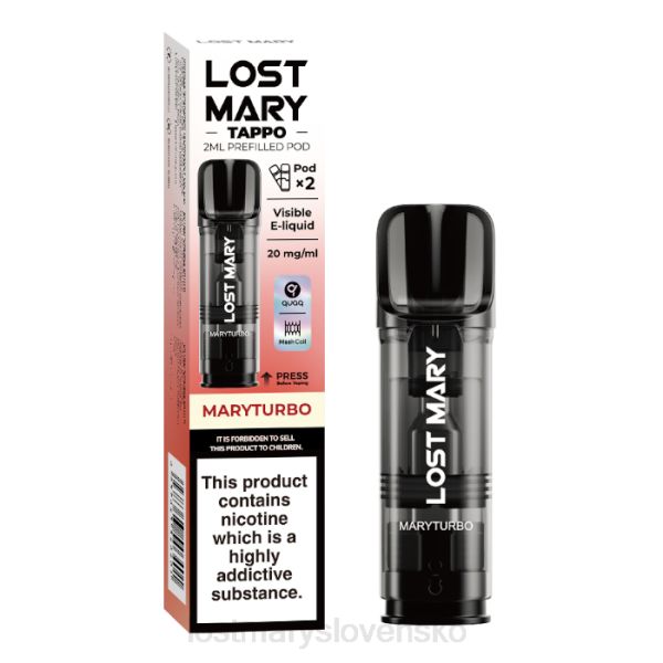 LOST MARY Vape Ingredients - maryturbo Lost Mary Tappo plnené struky - 20 mg - 2 bal 242F185