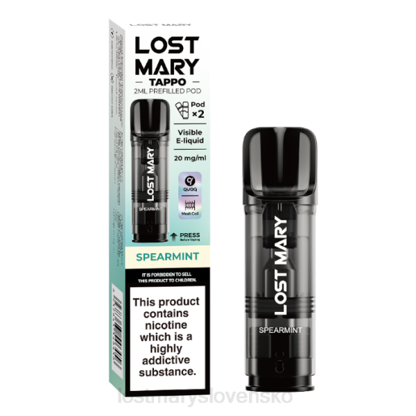 LOST MARY Vapes Flavors - mäta klasnatá Lost Mary Tappo plnené struky - 20 mg - 2 bal 242F176